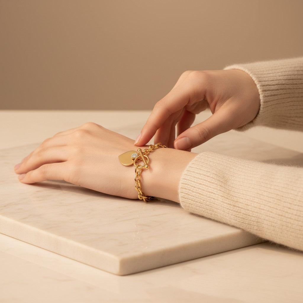 Amore T-Bar Heart Bracelet