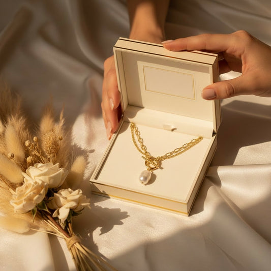 Barocco T-Bar Layered Pearl Necklace