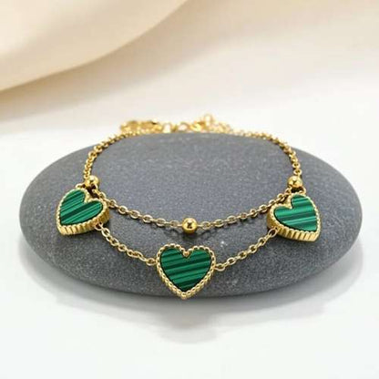 Doppio Heart Bead Bracelet